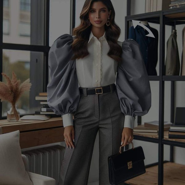 Comment adapter la tendance des manches bouffantes dans une tenue de bureau ?