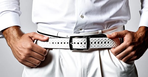 Ceinture blanche pour homme : l'accessoire incontournable à découvrir